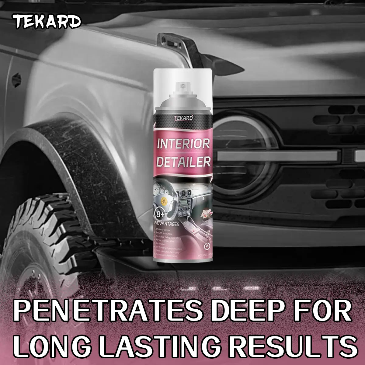 Tekard Interior Detailer Restorer Polishesfor Leather,Plastic ,Rubber,User Friendly Trimrestorer Safe Auto Detailing Supplies-15 Oz Kituv Protection Car Fathersdaygift
