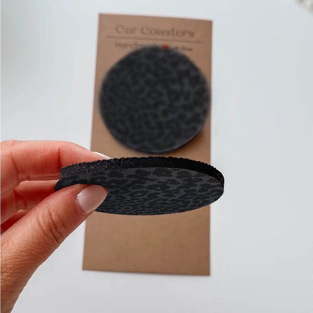 2 or 4 Pcs Leopard Print Car Interior Coasters, Absorbent Neoprene, Easy to Clean, Gift for Him or Her, Car Accessories, Car Essentials