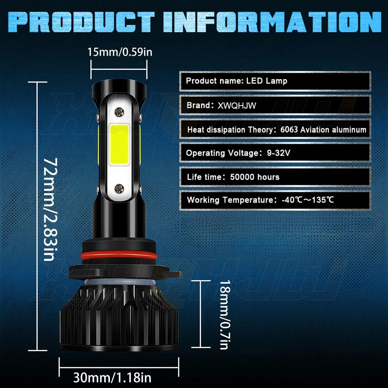 Professional Grade 6Pcs LED Headlight & Fog Light Bulb Combo 6000-6500K Super Bright White Light Fit for Most Cars SUV Trucks Easy Installation No Battery Needed