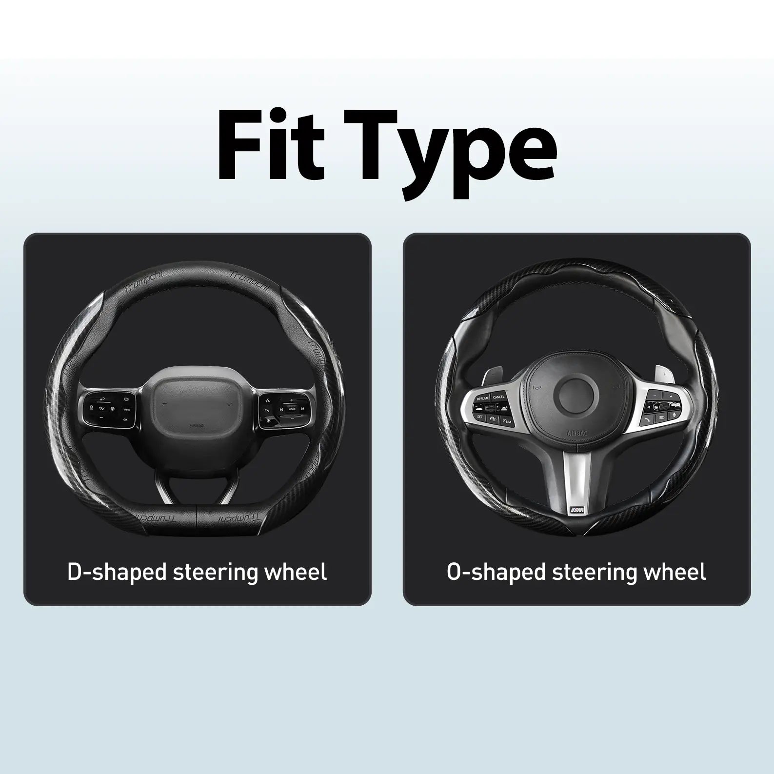 Car Steering Wheel Cover, Non Slip Design Steering Wheel Protector, Universal Car Steering Wheel Cover for 15 Inch, Decor Gadgets, Car Accessories, Men Gifts, Car Essentials, Vehicle, for Racing anti Slip Sport All Season Use