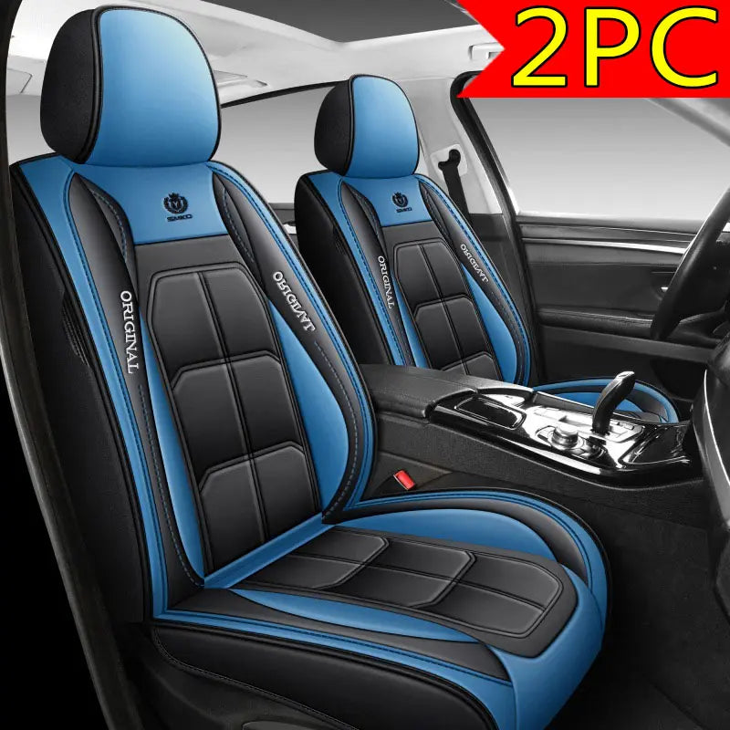 Universal Fit PU Leather Car Seat Cover 2PC Set Original Design for Comfort & Style Sleek Elegant Look Easy Installation