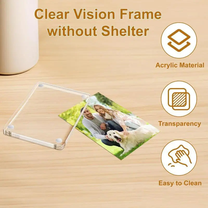 Joytutus Summervibes-Magnetic Car Sun Visor Photo Clips - Clear Acrylic Display Frames for Family Pet Photos, Easy Clip Vehicle Accessories, Birthday Car Gift for Drivers, Car Accessories