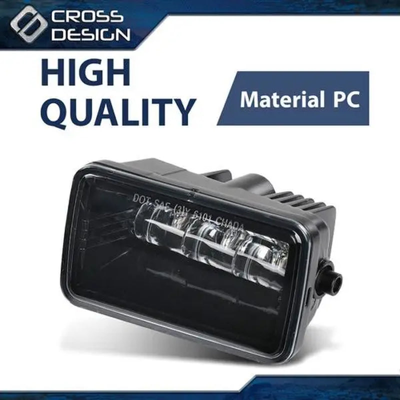 CROSSDESIGN Fit for 2015-2020 Ford F150 2017-2018 Ford F250 Bumper LED Fog Lights Lamp LH+RH