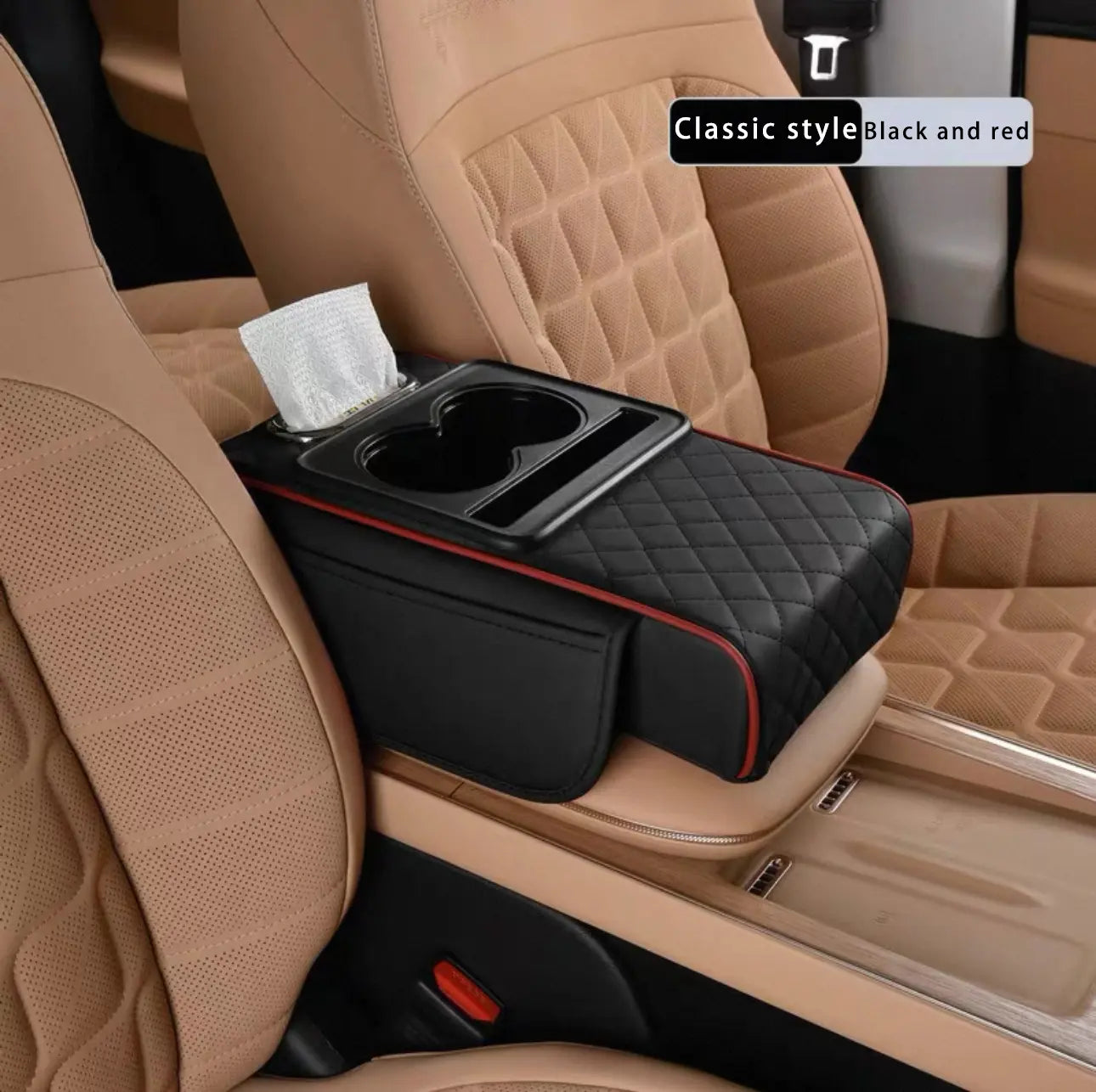 Autoverve Elite-Car Center Console Armrest Pad, Multifunctional 4 in 1 Pad for Car Armrest Box, Car Storage Bag, Car Console Organizer, Car Interior Accessories, Car Organization Supplies