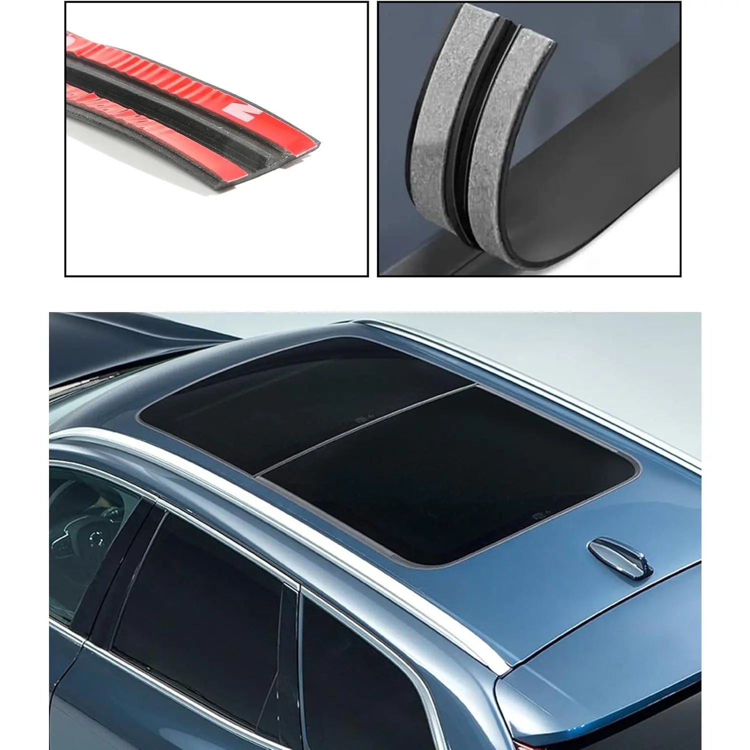 Summervibes 20Ft Car Windshield Rubber Seal,Car Windshield Seal Strip,T Shape Automotive Weather Stripping for Front Rear Windshield,Automotive Door Sealing Strip Sunroof Seal Truck Interior Accessories Vehicle