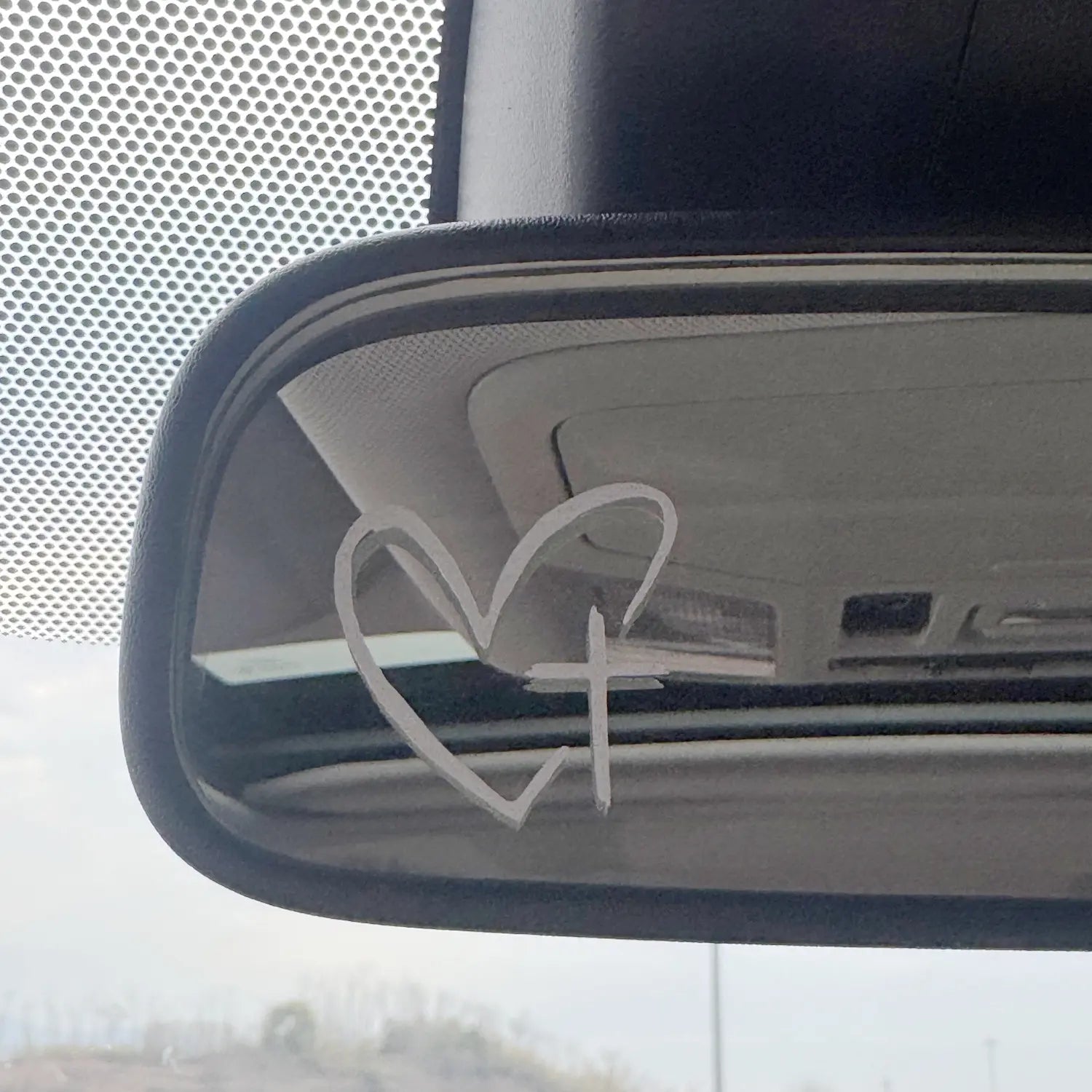 4Pcs Heart & Cross Car Stickers,Pattern Car Mirror Sticker, Car Rearview Mirror Decal, Vinyl Die Cut Decal, Universal Car Exterior Accessories,Faith Gift,Summervibes