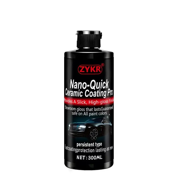 ZYKR Automotive Nano-Ceramic Coating Product Utilizes Advanced Ceramic Technology, Offering Dust-Proof and Water-Repellent Properties as Well as Long-Lasting Luster. Capacity: 300 Milliliters.