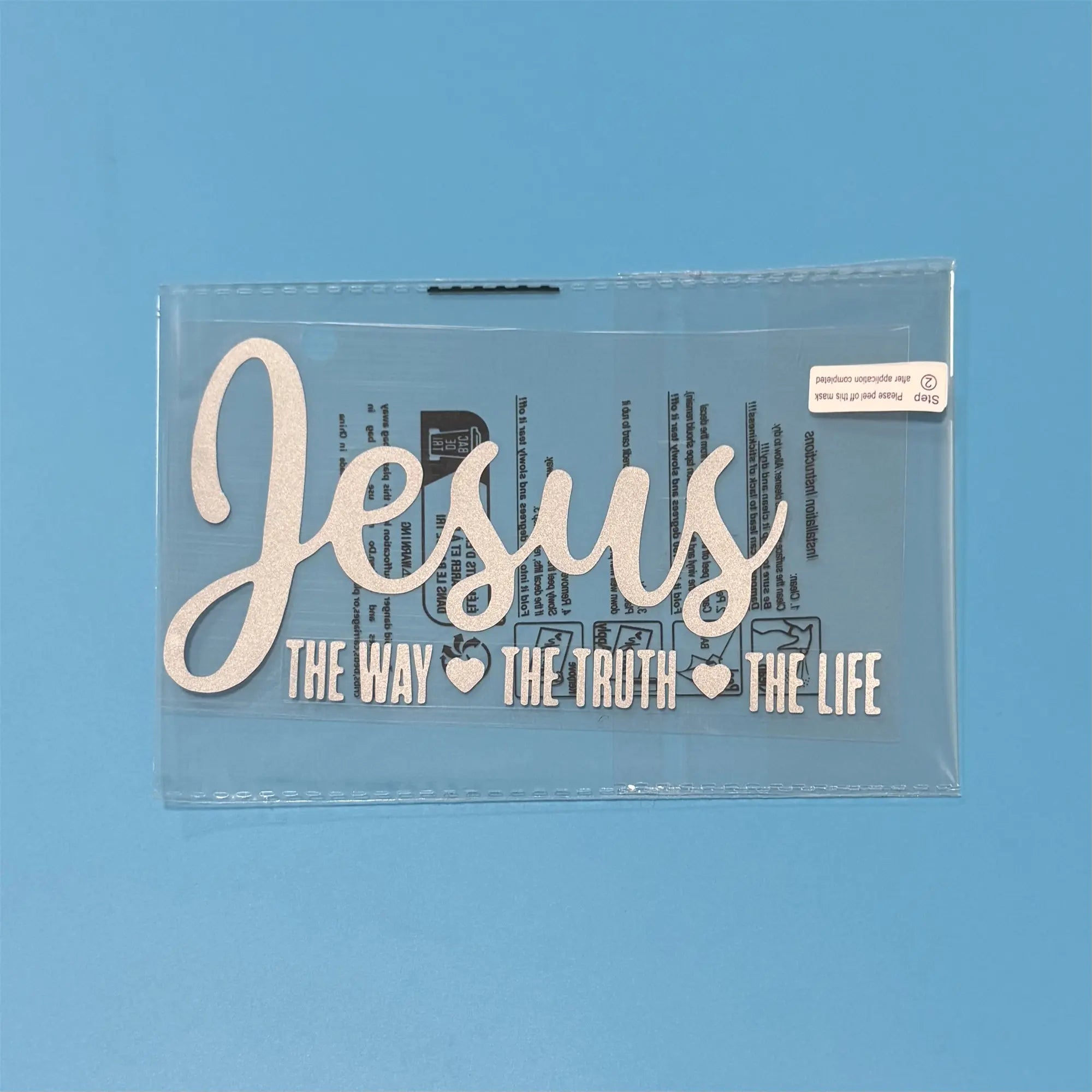 2Pcs Jesus the WAY ...Car Sticker, Black & Silvery Letter Pattern Car Sticker, Creative Decorative Sticker for Window Decal, Universal Car Exterior Decorative Sticker for Car, Truck & Suv,Summervibes Car Decoration