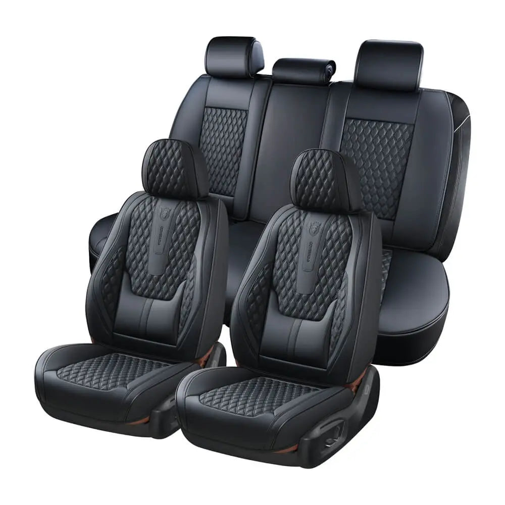 【Coverado】Universal 5-Seater Car Seat Cover Fit Premium Leather Waterproof Auto Seat Protectors B-8859 NAPA Seat Cover Full Coverage Interior Interior PU Leather Sedan Seat Cover Universal Car Seat Coverauto Napa Leath Stylish Upgrade Seat Cover