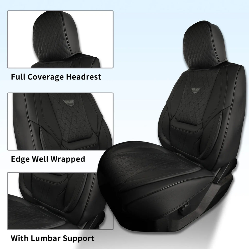 EKR Semi-Custom Deluxe 5-Seat Car Seat Covers Universal Fit Fits 80% Vehicles Waterproof Wear-Resistant Full Coverage Auto Seat Protectors Interior Upgrade for Toyota Honda Nissan Ford Kia Hyundai 2-Year Warranty Fathersdaygift