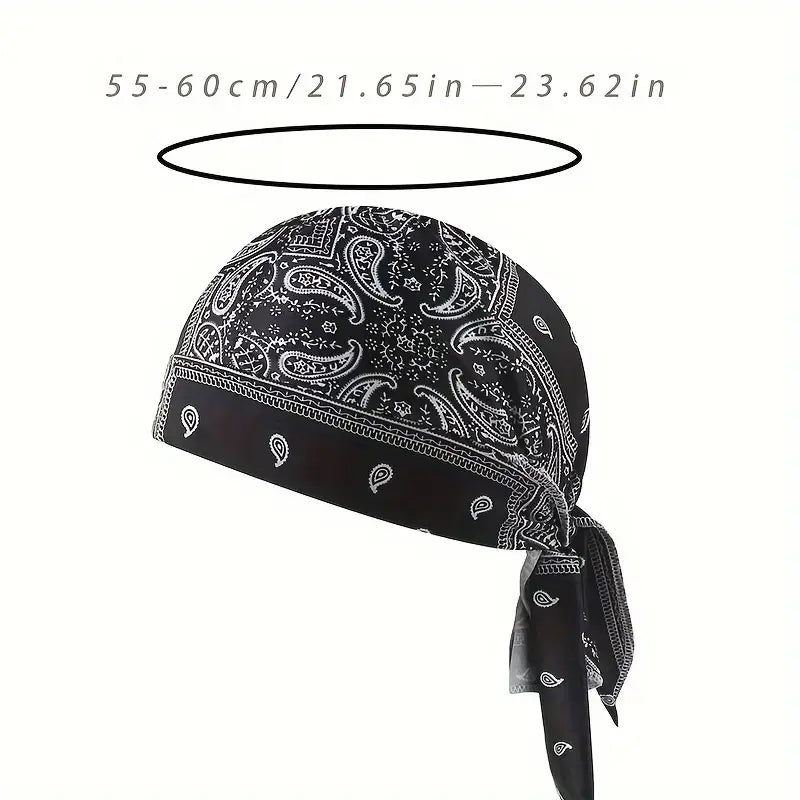 【Summervibes】Cooling Headscarf Cap Set, Motorcycle Pirate Head Wrap Safety Helmet Liner, Elastic Fit Hand Washable Multifunctional Outdoor Headwear for Athletes & Outdoor Enthusiasts