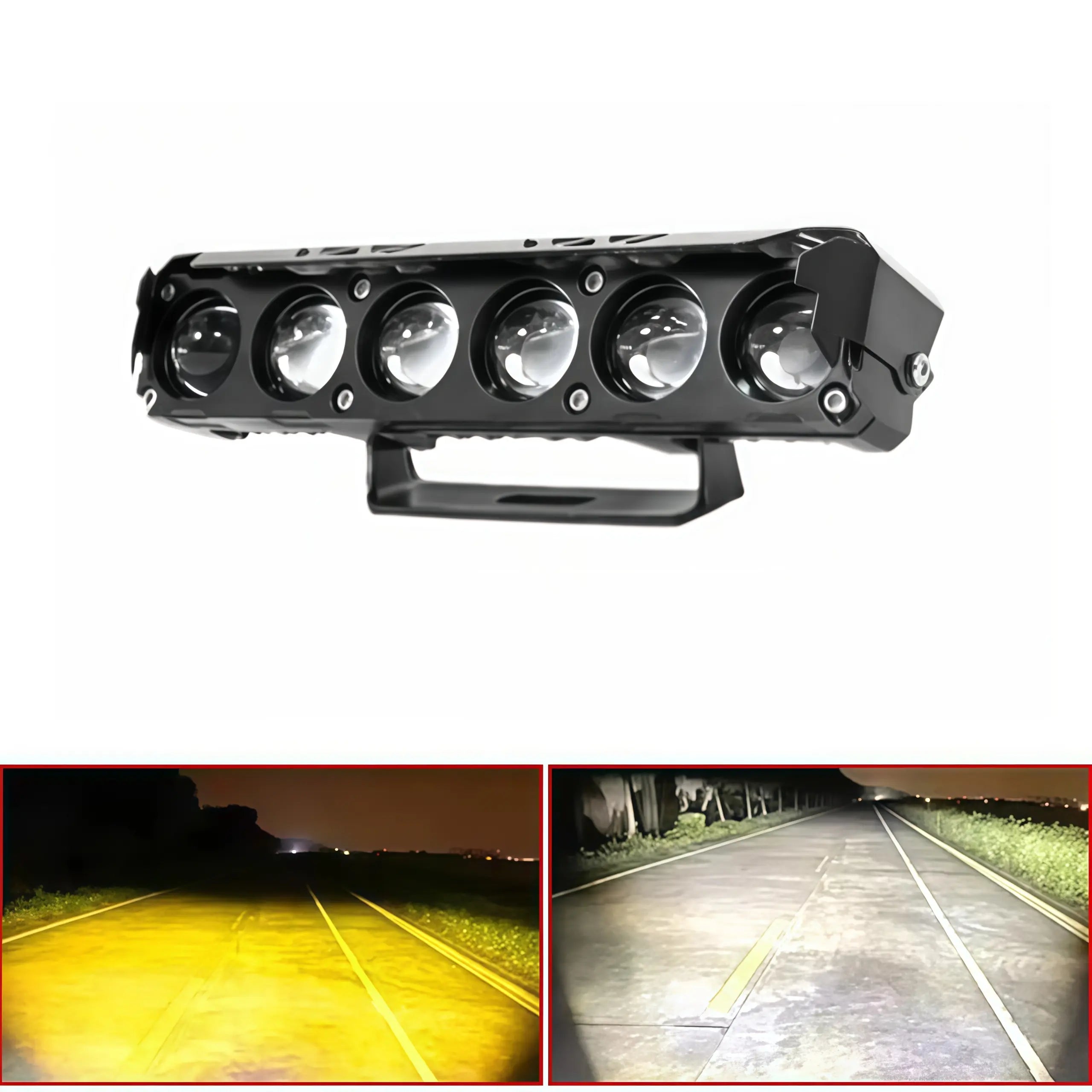 1/2PCS LED Spotlight Dual-Color Hi/Low Beam Fog Lamps, Mini Lens Headlight Driving Light for Cars, Trucks, Suvs and Utvs, Motorcycle LED Lights (12-36V), Led Front Lights