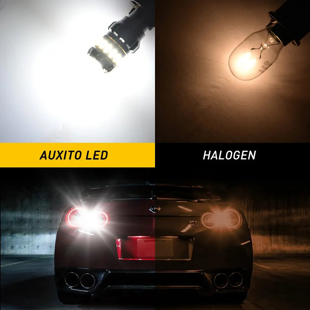 Flash AUXITO 912 921 T15 LED Strobe Flashing Backup Reverse Light Parking Warning Bulbs 2Pcs