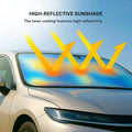 Laser Car Windshield Sun Shade | Reflector Sunshade Offers Ultimate Protection for Car Interior | Cool Reflective Sun Blocker Fits Sedan/Suvs, Mpvs. (57X29.5 In),Summervibes