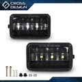 CROSSDESIGN Fit for 2015-2020 Ford F150 2017-2018 Ford F250 Bumper LED Fog Lights Lamp LH+RH