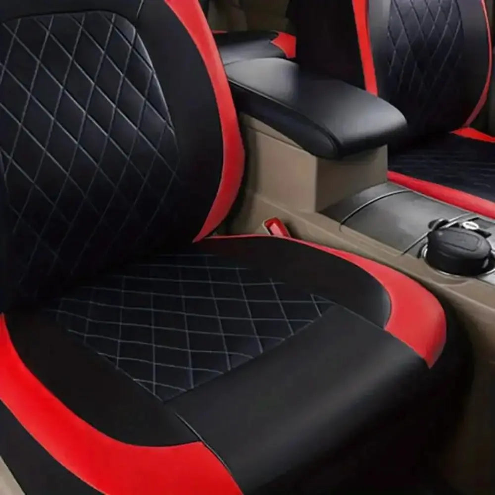 Universal Car Seat Covers 1 Set 5 Seats for Car Front & Rear Seat Covers, PU Leather Waterproof Automotive Seat Protectors, Fits Most Vehicles, Car Interior Accessories