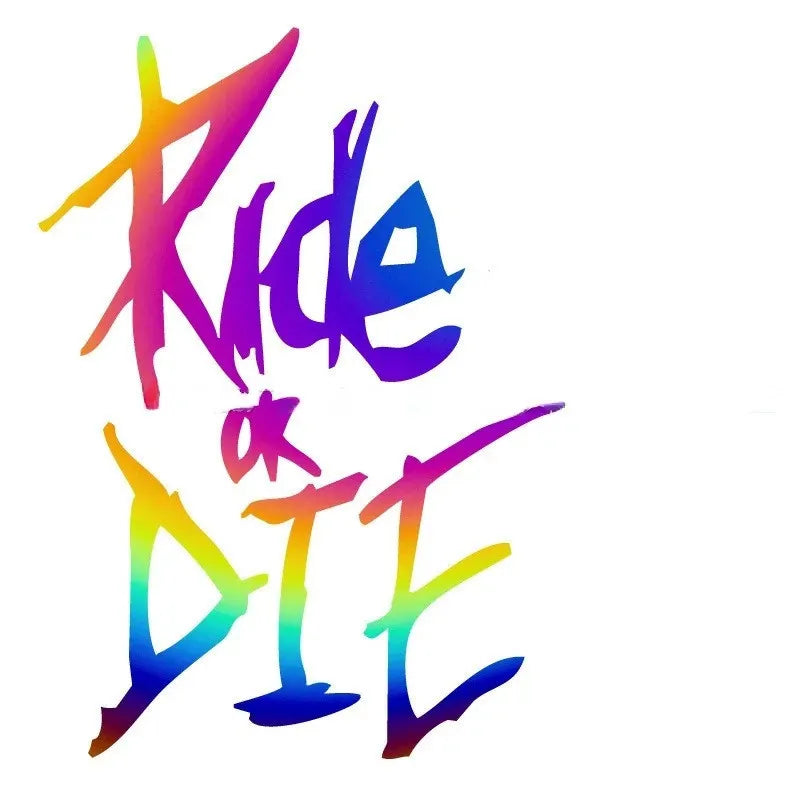 1Pc/Set Bike Frame Stickers Ride or Die Top Tube Decals for MTB Bicycle Decorative Frame Bike Auto Motorcycle Accessories