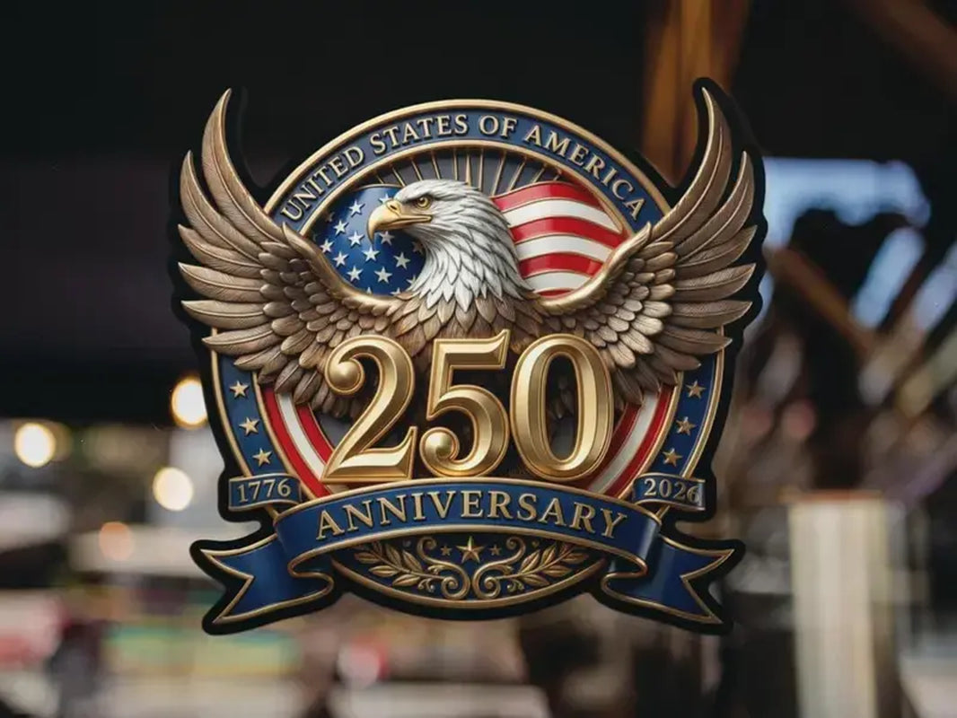 2PCS 250Th Anniversary USA Car Decal Sticker Patriotic 4Th of July Decorations 1776-2026 Vinyl for Car, Truck, Window, Laptop, 250 Years American Independence Bumper Stickers