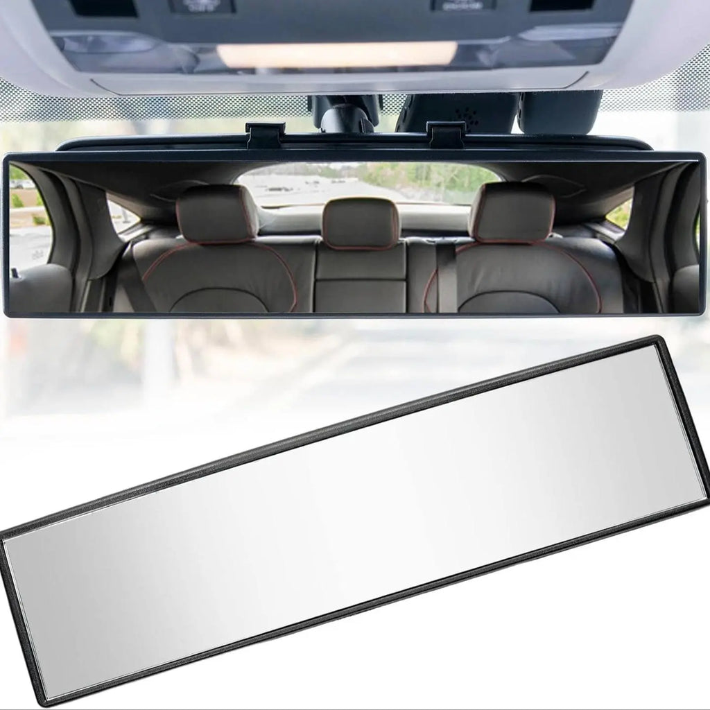 Panoramic Rear View Mirror, 300MM Wide Angle Convex Rearview Mirror, Universal Interior Clip-On Car Rearview Mirror, HD Universal for Car SUV Trucks Vehicles