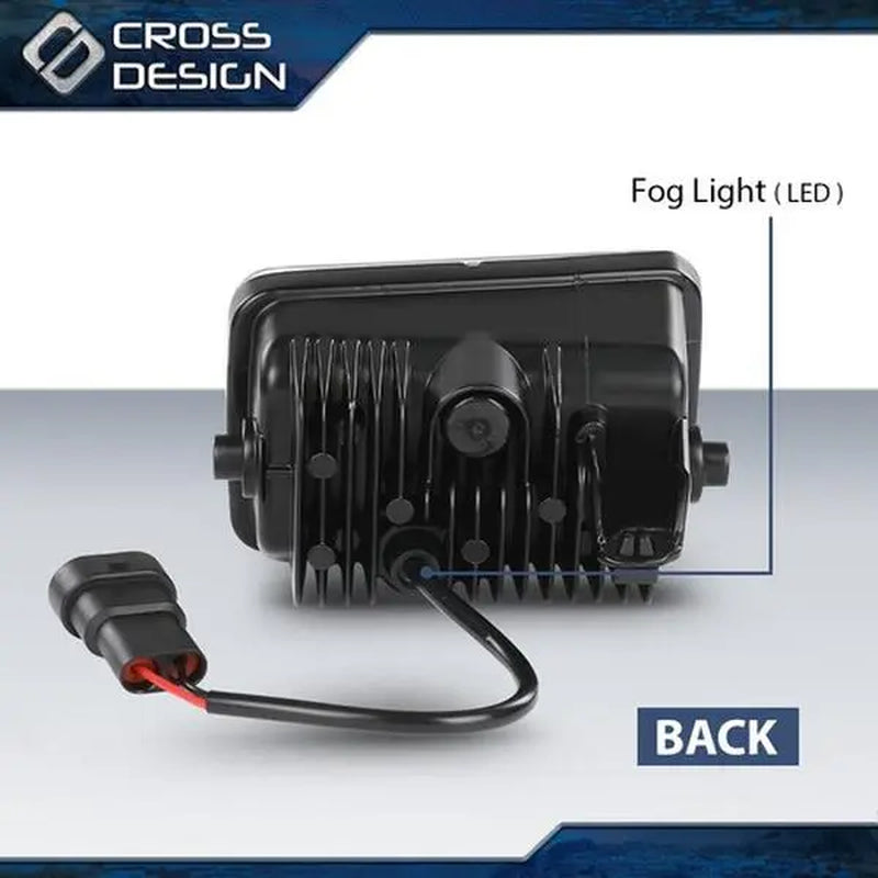 CROSSDESIGN Fit for 2015-2020 Ford F150 2017-2018 Ford F250 Bumper LED Fog Lights Lamp LH+RH