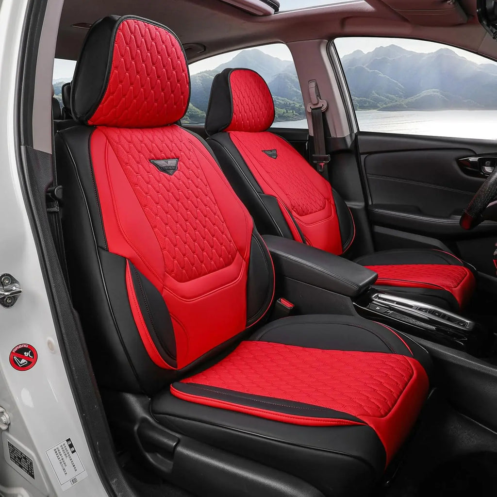EKR Semi-Custom Deluxe 5-Seat Car Seat Covers Universal Fit Fits 80% Vehicles Waterproof Wear-Resistant Full Coverage Auto Seat Protectors Interior Upgrade for Toyota Honda Nissan Ford Kia Hyundai 2-Year Warranty Fathersdaygift