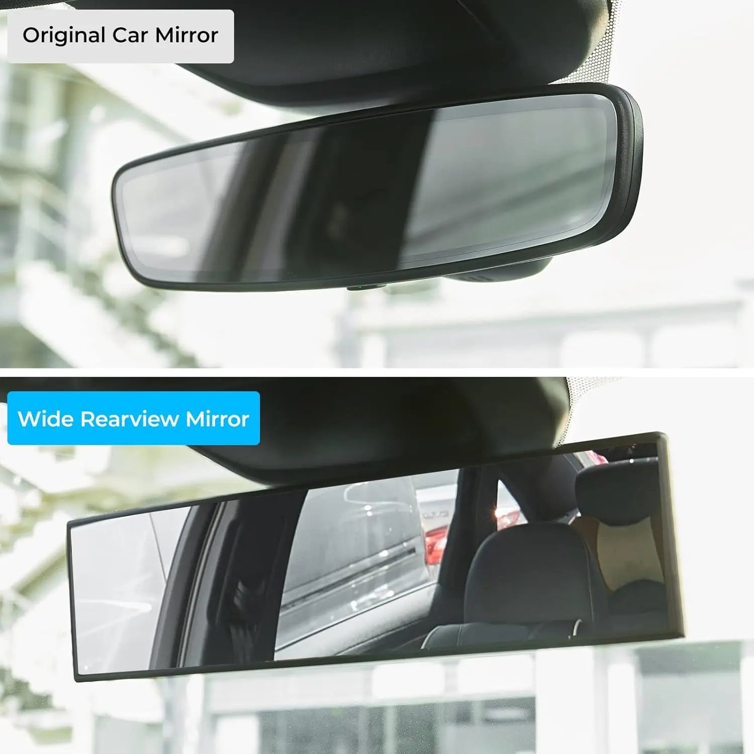 Car Rear View Mirrors 11.8 Inch Wide-Angle Clip-On Design | Reduces Blind Spots for Cars, Suvs & Trucks | Clear Vision & Enhanced Awareness