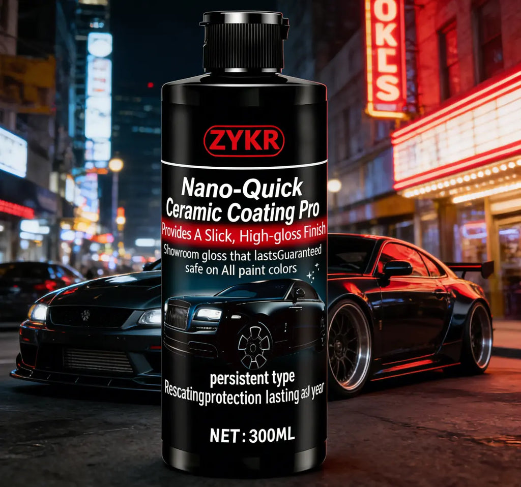 ZYKR Automotive Nano-Ceramic Coating Product Utilizes Advanced Ceramic Technology, Offering Dust-Proof and Water-Repellent Properties as Well as Long-Lasting Luster. Capacity: 300 Milliliters.