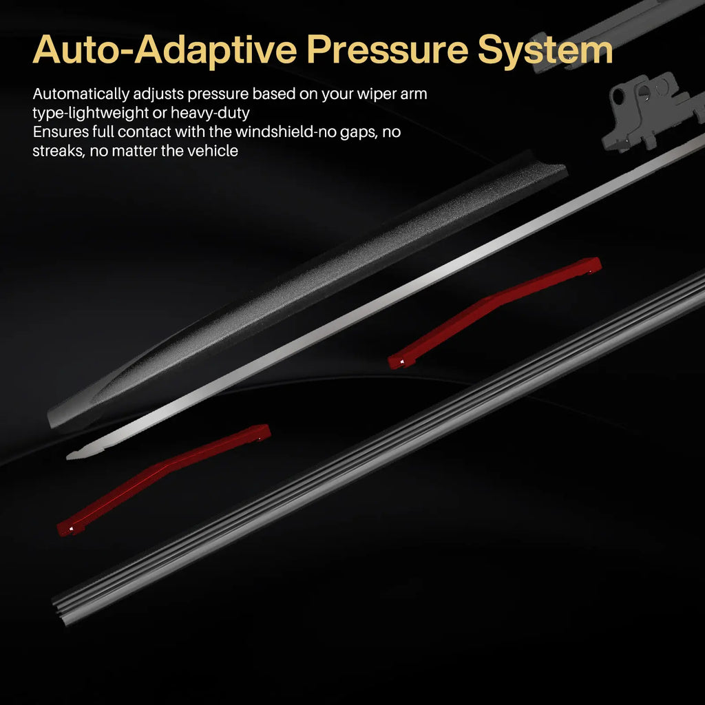DOG TAIL Neoprene Wiper Blades - Fit Light Wiper Arms Perfectly - 3X Durable, Silent & Streak-Free Universal Fit Windshiled Wipers Fathersdaygift