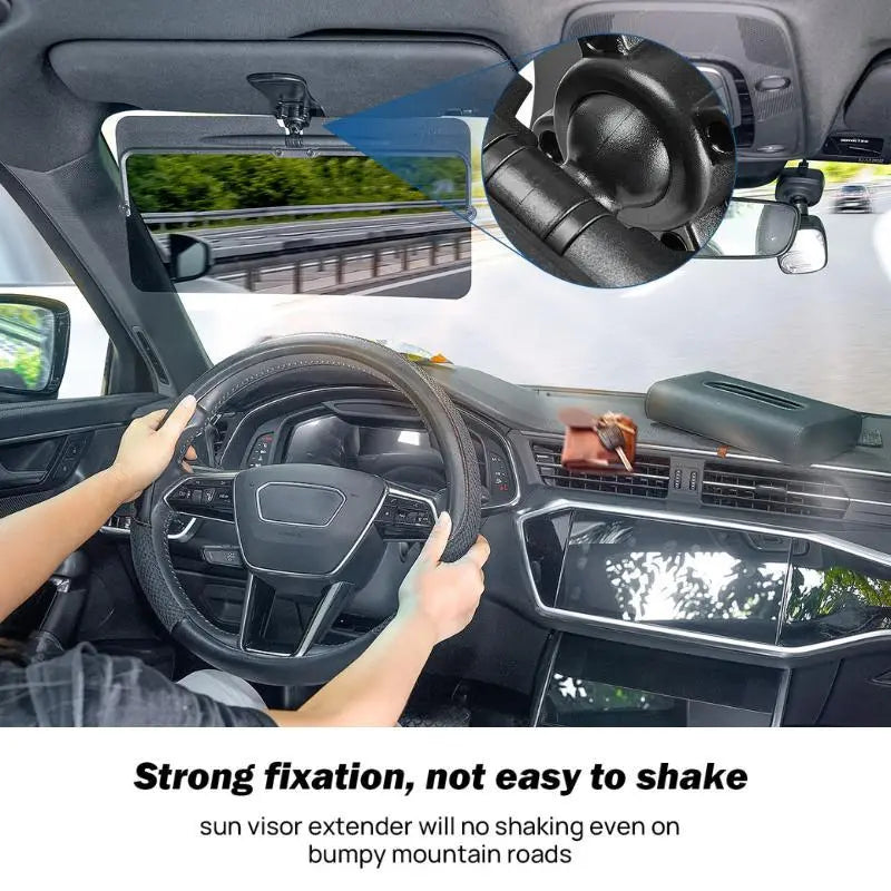 Autoshield Car Anti-Glare Visor Extender Sunlight & Headlight Shield Adjustable Universal Fit for Safer Day & Night Driving Reduces Glare Enhances Visibility
