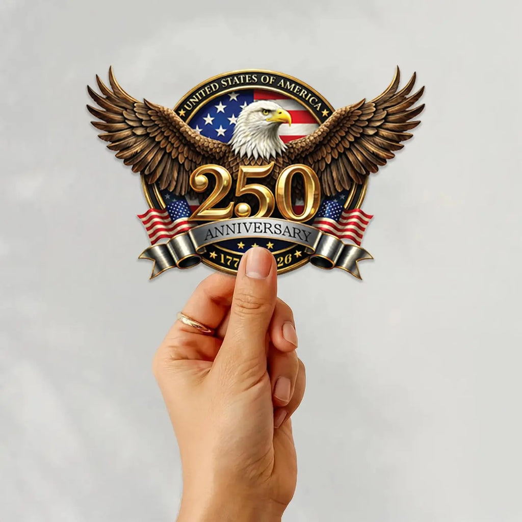 4PCS USA 250Th Anniversary Car Decal – 1776-2026 Patriotic American Flag Vinyl Stickers, Independence Day 4Th of July Decoration for Car Truck Window Laptop