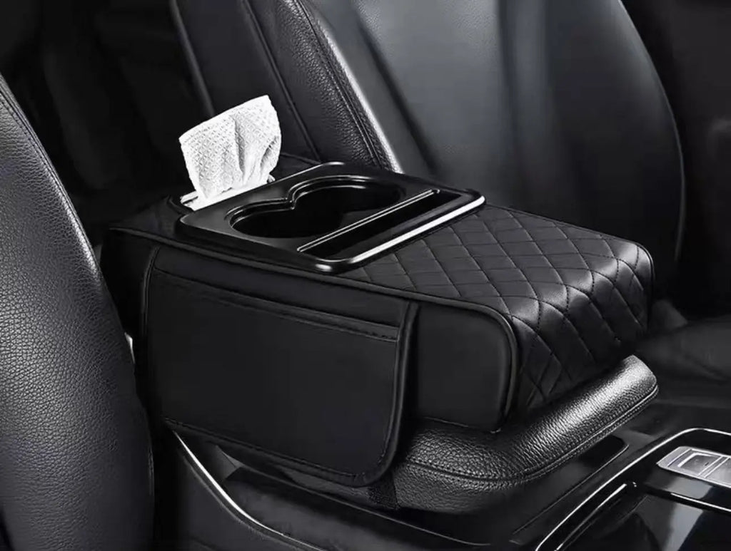 Autoverve Elite-Car Center Console Armrest Pad, Multifunctional 4 in 1 Pad for Car Armrest Box, Car Storage Bag, Car Console Organizer, Car Interior Accessories, Car Organization Supplies