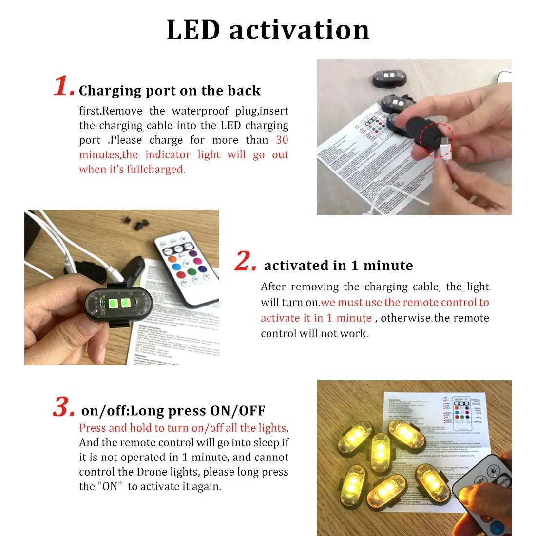 Car LED Light, Remote Control LED Strobe Light, Anti-Collision Aircraft Light Warning Light, Multifunctional Car Decorative Light, LED Car Ambient Light, Multiple Lighting Modes, Led Car Lights