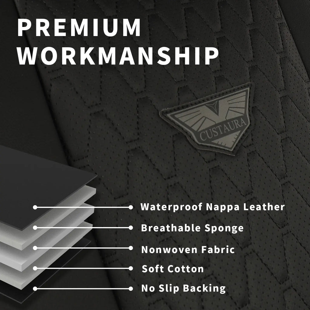 EKR Semi-Custom Deluxe 5-Seat Car Seat Covers Universal Fit Fits 80% Vehicles Waterproof Wear-Resistant Full Coverage Auto Seat Protectors Interior Upgrade for Toyota Honda Nissan Ford Kia Hyundai 2-Year Warranty Fathersdaygift