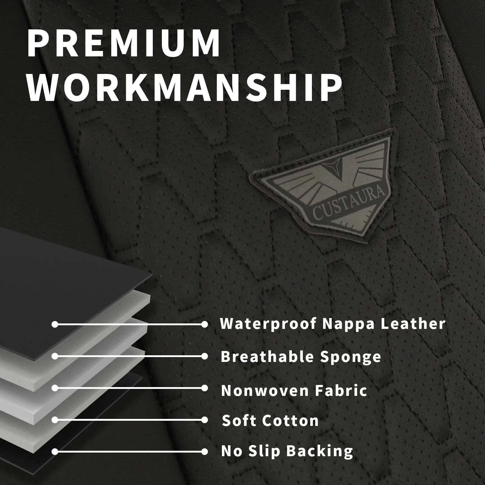 EKR Semi-Custom Deluxe 5-Seat Car Seat Covers Universal Fit Fits 80% Vehicles Waterproof Wear-Resistant Full Coverage Auto Seat Protectors Interior Upgrade for Toyota Honda Nissan Ford Kia Hyundai 2-Year Warranty Fathersdaygift
