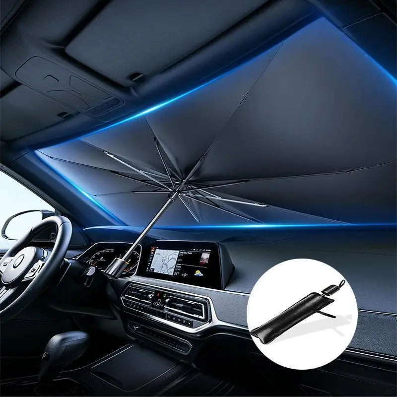 Foldable Anti-Uv Windshield Sunshade, Multipurpose Car Front Window Heat Protective Umbrella for Sedan Suvs, Automotive Exterior Accessories for Men & Women, Car Stuff, Vehicle