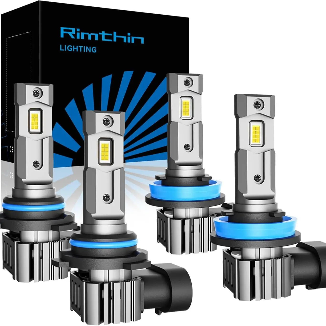 Rimthin 9005/HB3/9006/HB4/H11/H9/H8/H7/H13/H4/9007 D1S White LED Headlight Kit High/Low Beam Bulbs Super Bright 6000K 32000LM, Led Car Lights, Car Accessories Tiktokshopspringglowup