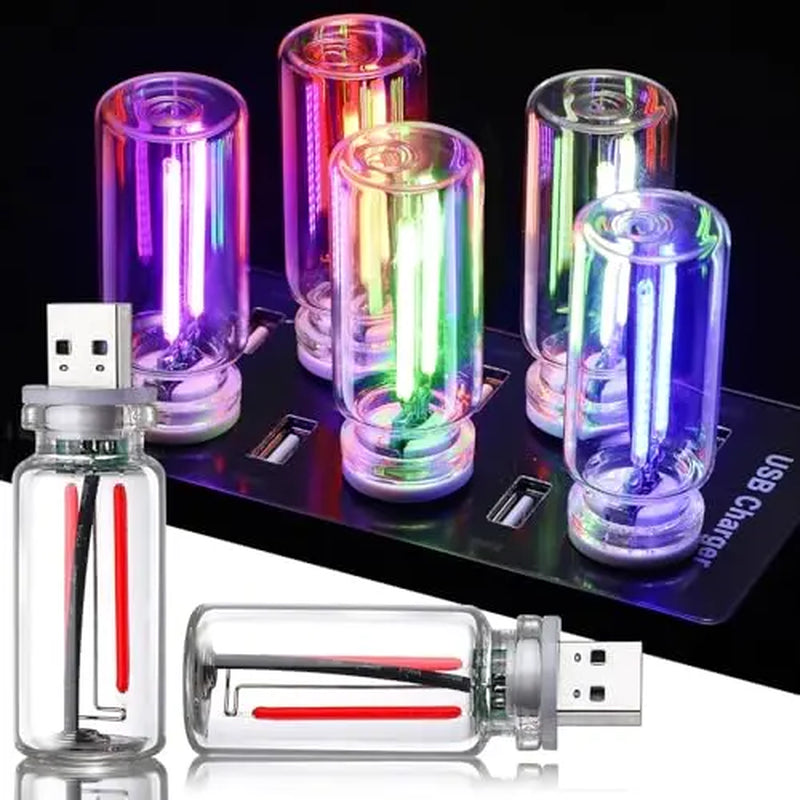 Joytutus Usb-Powered Touch Dimming LED Filament Bulb, Car Interior Decorative Night Light with Touch Sensor, Warm White Glow, Charging Function