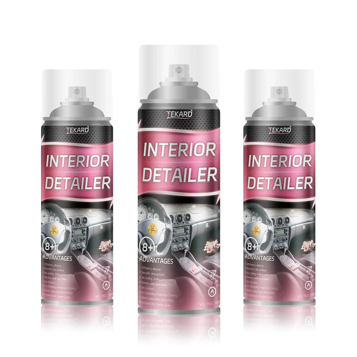Tekard Interior Detailer Restorer Polishesfor Leather,Plastic ,Rubber,User Friendly Trimrestorer Safe Auto Detailing Supplies-15 Oz Kituv Protection Car Fathersdaygift