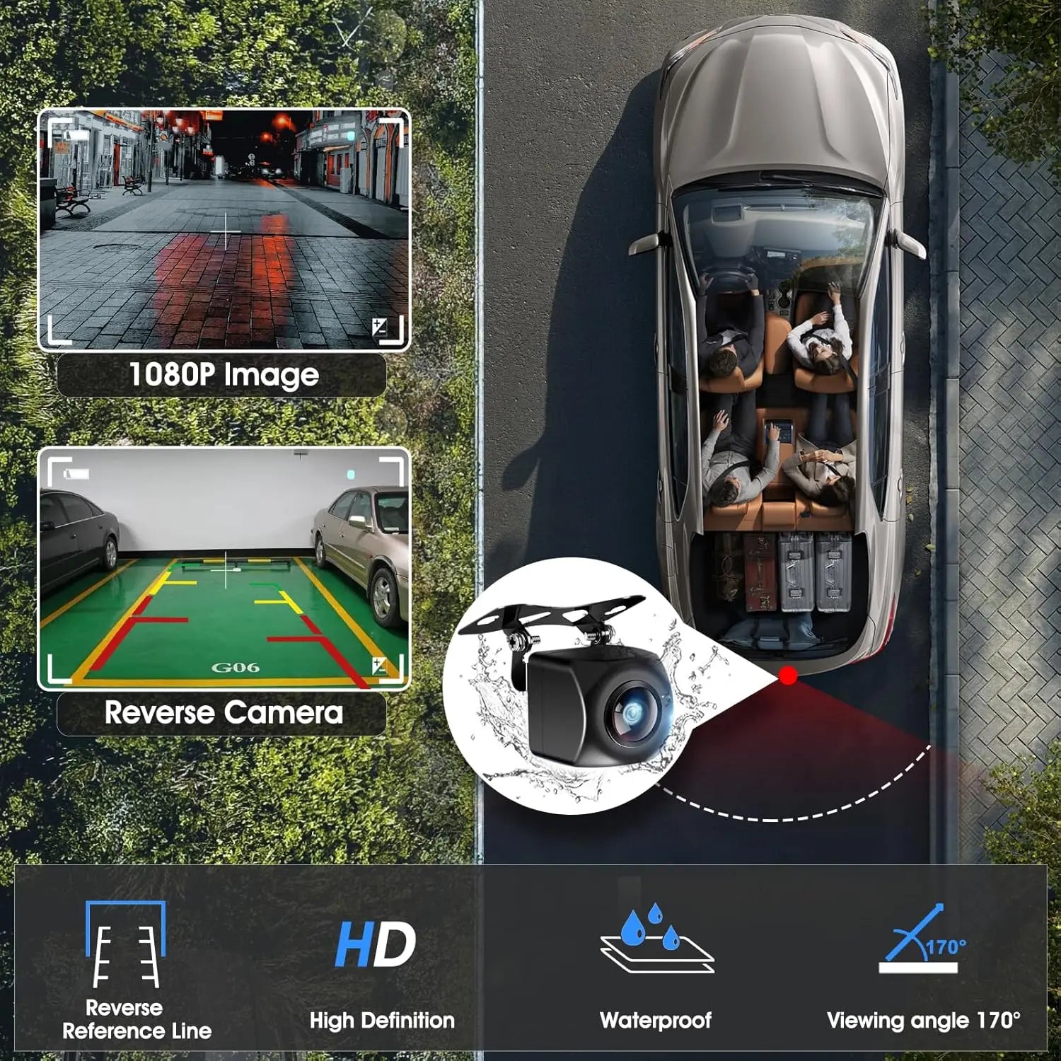 【Paslda】Fathersdaygift-Portable Wireless Carplay Car Stereo, 7" HD Touchscreen for Car with Apple Carplay & Android Auto with Backup Camera/Mirror Link/Voice Control/Bluetooth/Gps/Aux for All Vehicles