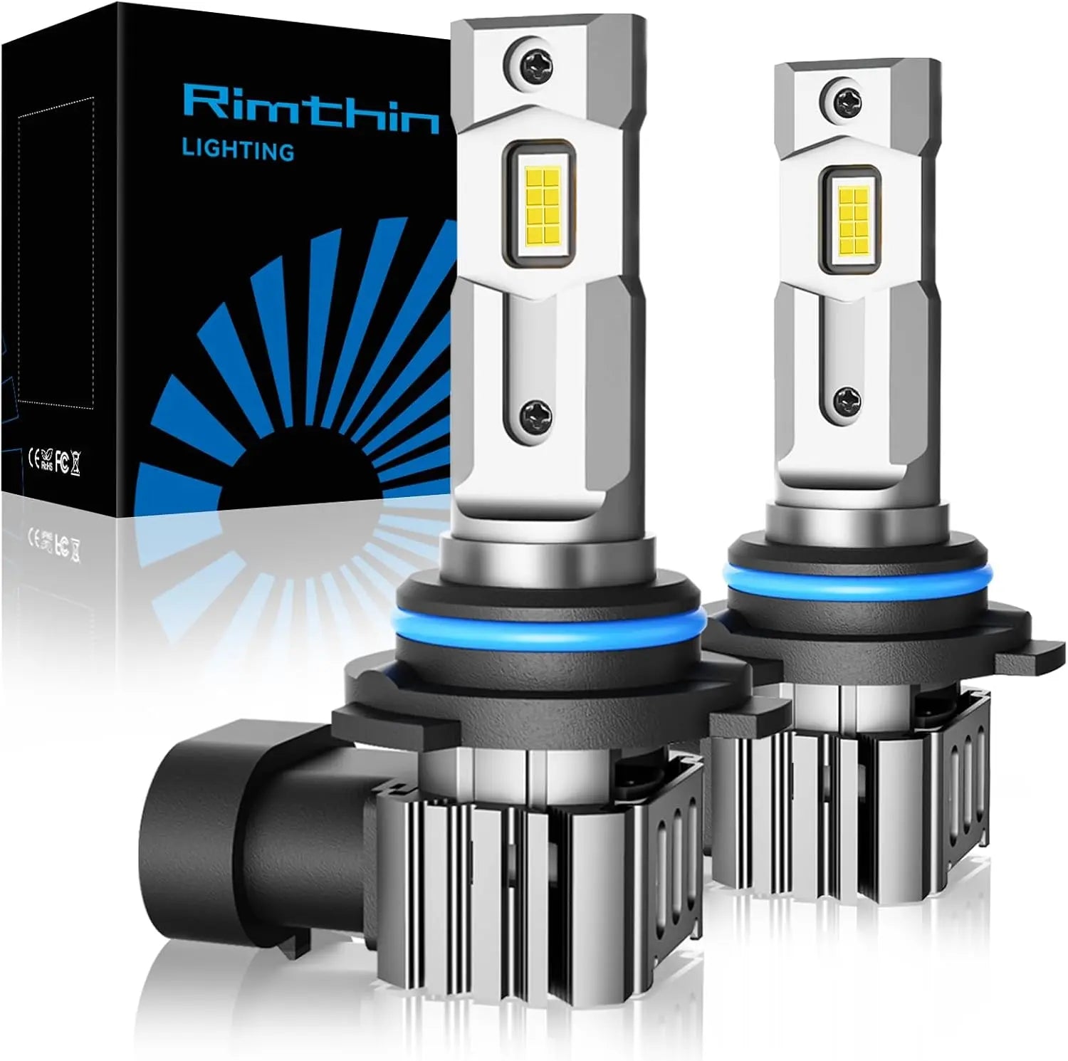 Rimthin 9005/HB3/9006/HB4/H11/H9/H8/H7/H13/H4/9007 D1S White LED Headlight Kit High/Low Beam Bulbs Super Bright 6000K 32000LM, Led Car Lights, Car Accessories Tiktokshopspringglowup