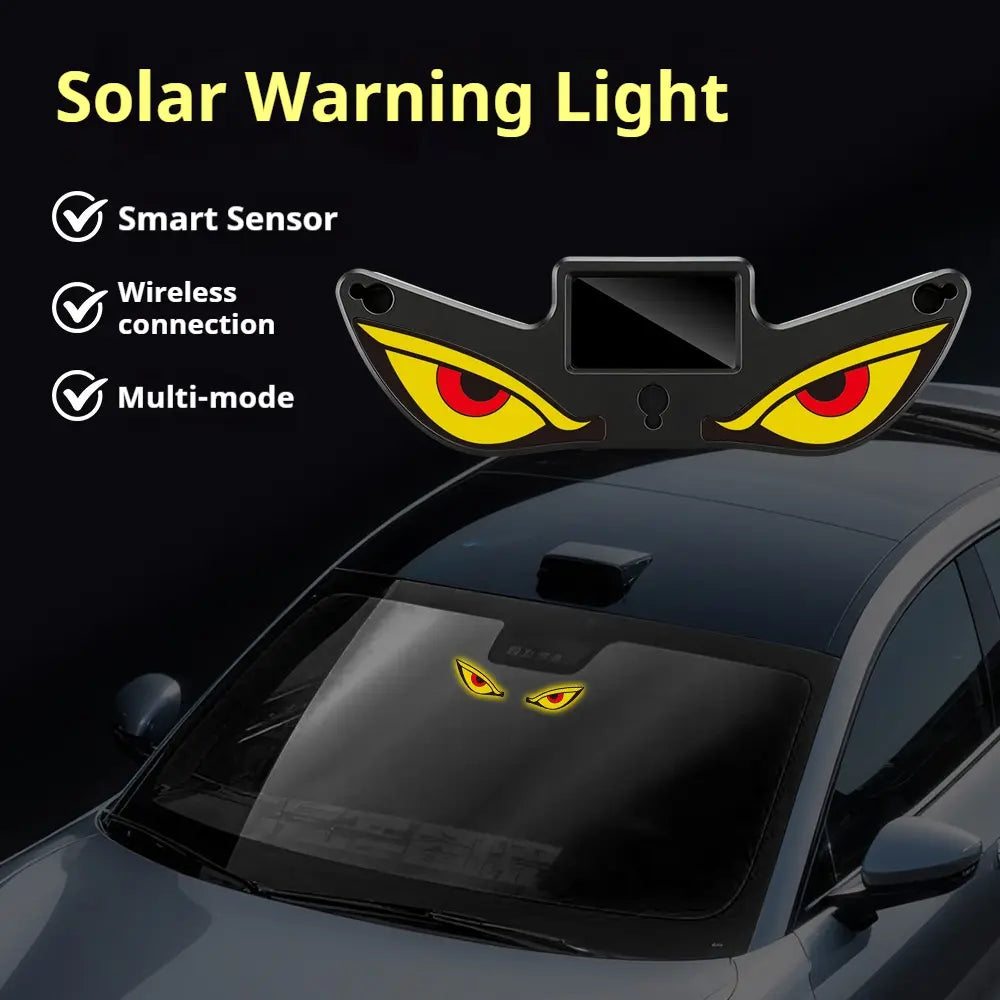 DIYCOM Dynamic LED Rear Window Display for Car – Vampire Devil Eye Emoji Panel, Scrolling Message Screen, USB Powered Night Driving Ambient Light, Cool Funny Auto Decor
