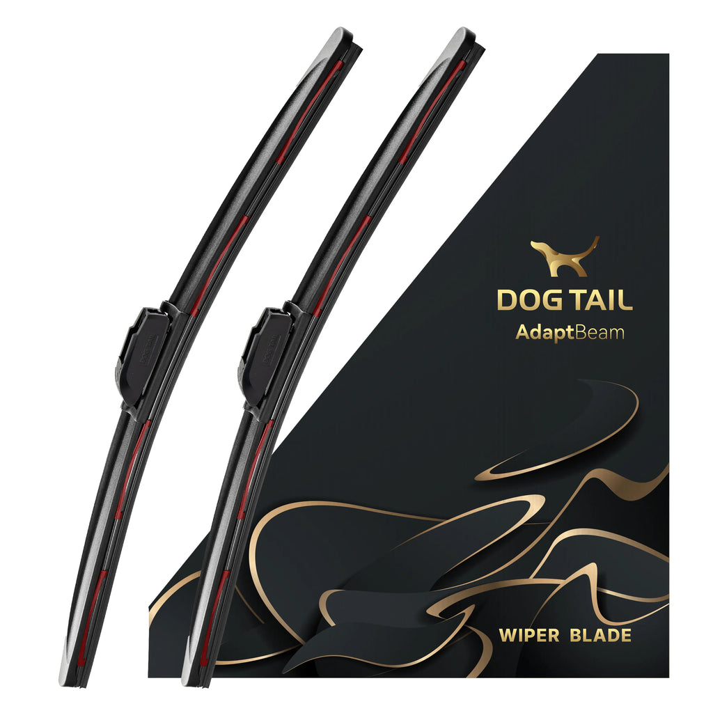 DOG TAIL Neoprene Wiper Blades - Fit Light Wiper Arms Perfectly - 3X Durable, Silent & Streak-Free Universal Fit Windshiled Wipers Fathersdaygift
