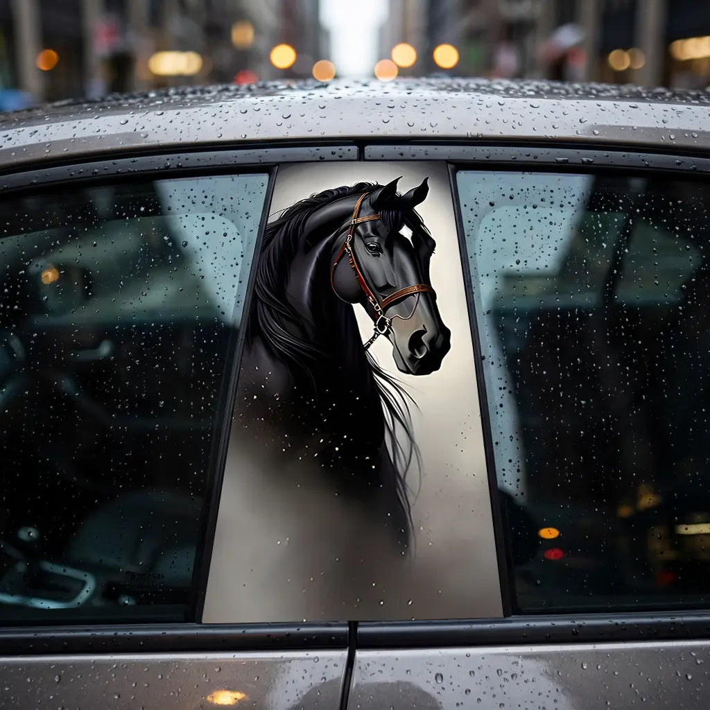 Horse Car B-Pillar Sticker - Durable Horse Design for Vehicle Exterior Enhancement Easy Application No Tools Required Car Decals for Truck