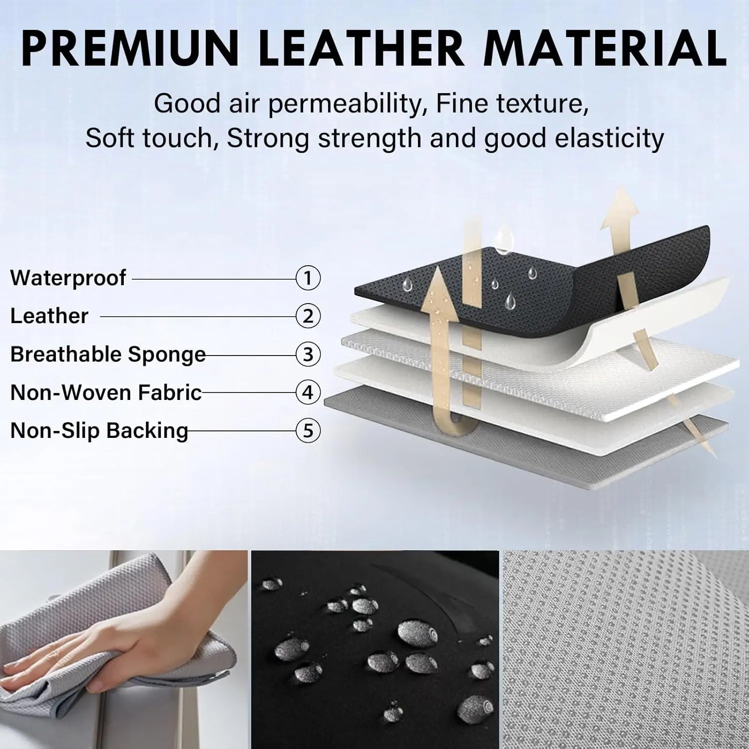 【Coverado】Universal 5-Seater Car Seat Cover Fit Premium Leather Waterproof Auto Seat Protectors B-8859 NAPA Seat Cover Full Coverage Interior Interior PU Leather Sedan Seat Cover Universal Car Seat Coverauto Napa Leath Stylish Upgrade Seat Cover