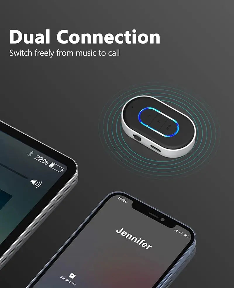 VANOTOM Aux Bluetooth 5.3 Adapter for Car, Bluetooth Car Adapter 3.5Mm Aux Input, Aux to Bluetooth for Car/Home Stereo/Wired Headphones/Speaker | Summervibes