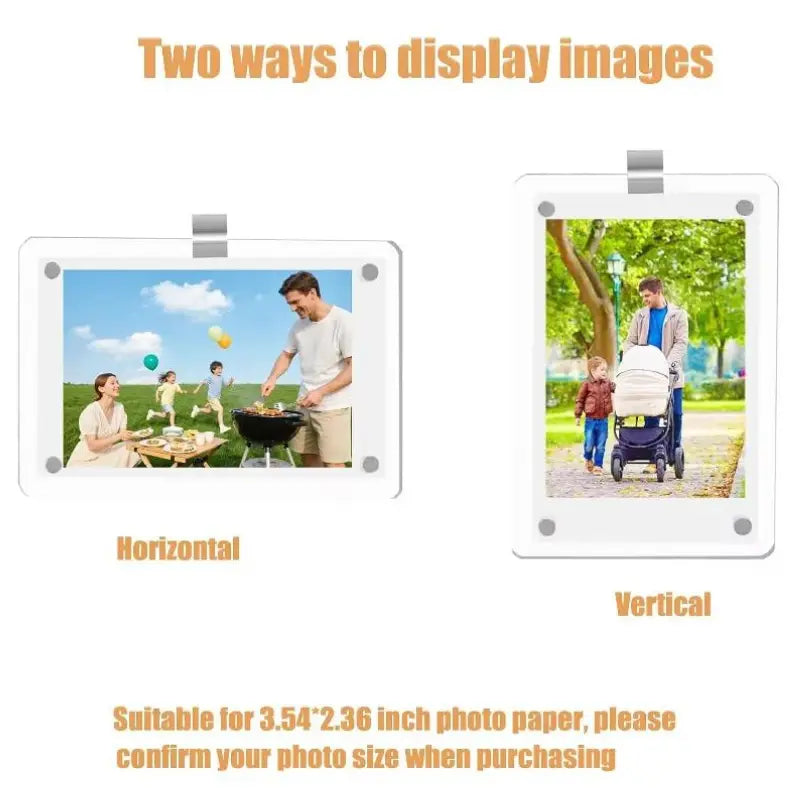 Joytutus Summervibes-Magnetic Car Sun Visor Photo Clips - Clear Acrylic Display Frames for Family Pet Photos, Easy Clip Vehicle Accessories, Birthday Car Gift for Drivers, Car Accessories