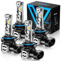 [One-Year Warranty Service Provided] Rimthin All-New Upgrade No Glare/Cutoff 9005/HB3/H11/H9/H8/H7/9008/H13/9012/9007/9006/HB4 White LED Headlight Kit 110000LM 800% Bright with Cooling Fan 6000K Cool White Plug
