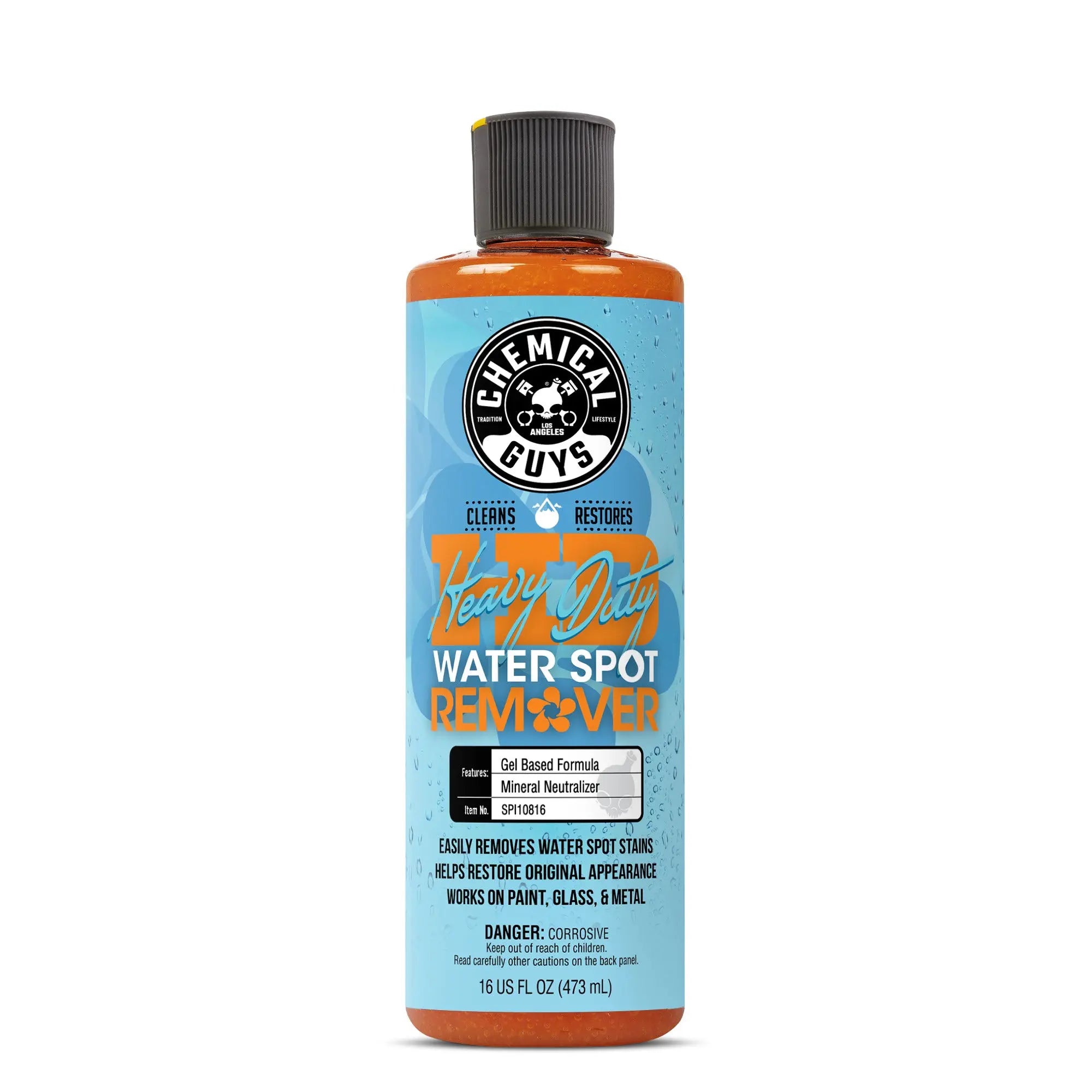 Chemical Guys 16Oz Heavy-Duty Water Spot Remover - Fast-Acting Automotive Detailing & Car Cleaning Product, Car Windshield Cleaner, Multi-Surface Solution for Paint, Metal, Wheels, Prevents Etching, Restores Shine, Car Cleaning Products