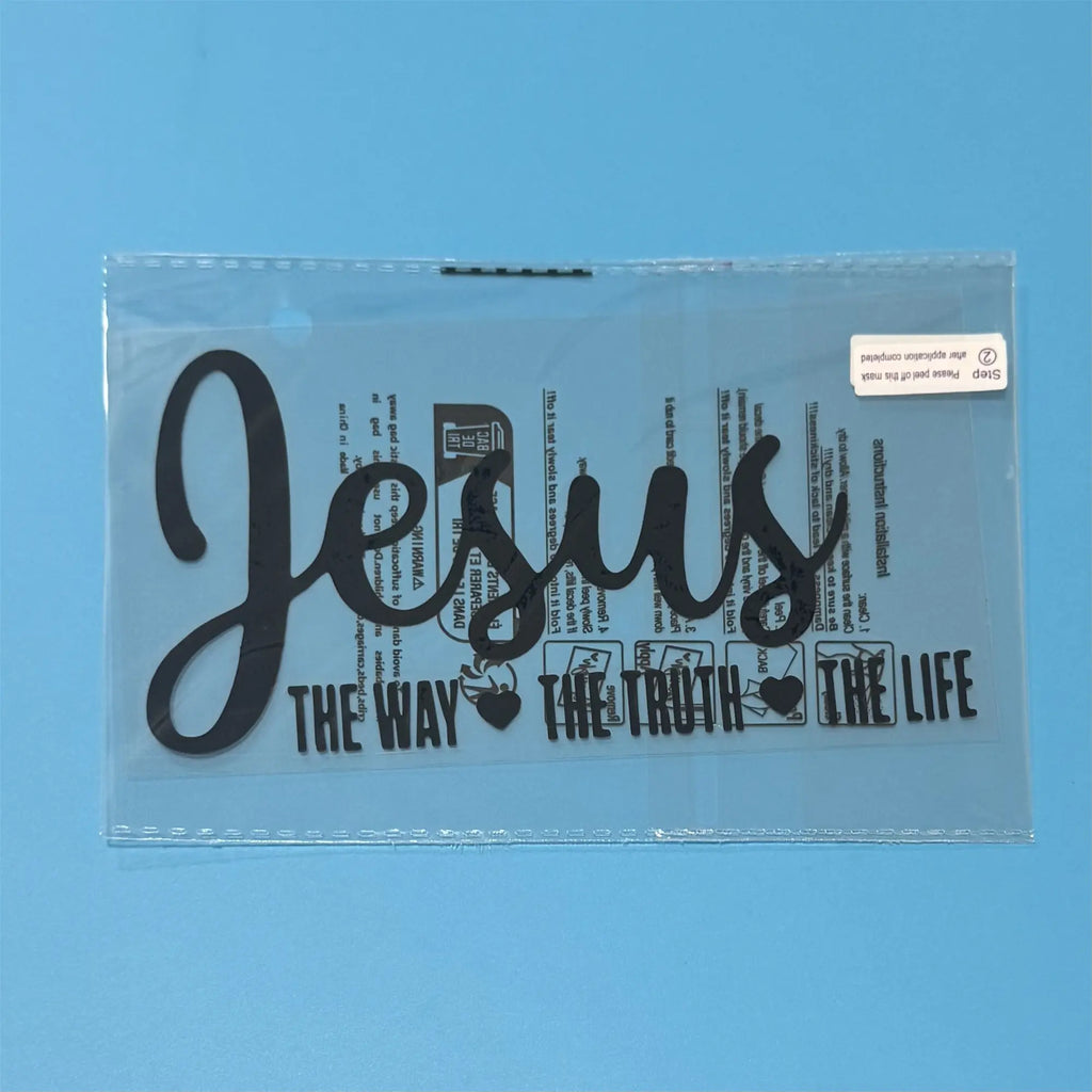 2Pcs Jesus the WAY ...Car Sticker, Black & Silvery Letter Pattern Car Sticker, Creative Decorative Sticker for Window Decal, Universal Car Exterior Decorative Sticker for Car, Truck & Suv,Summervibes Car Decoration