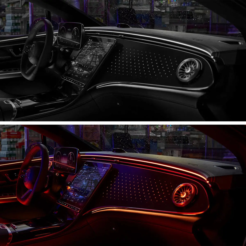 Automotive Ambient Lighting, Intelligent Interior Lights with App Control, Dashboard with Remote Music Synchronization App Control, RGB Color Change, Dly Mode, and Multi Scene Ambient Lighting with LED Lights with Charger